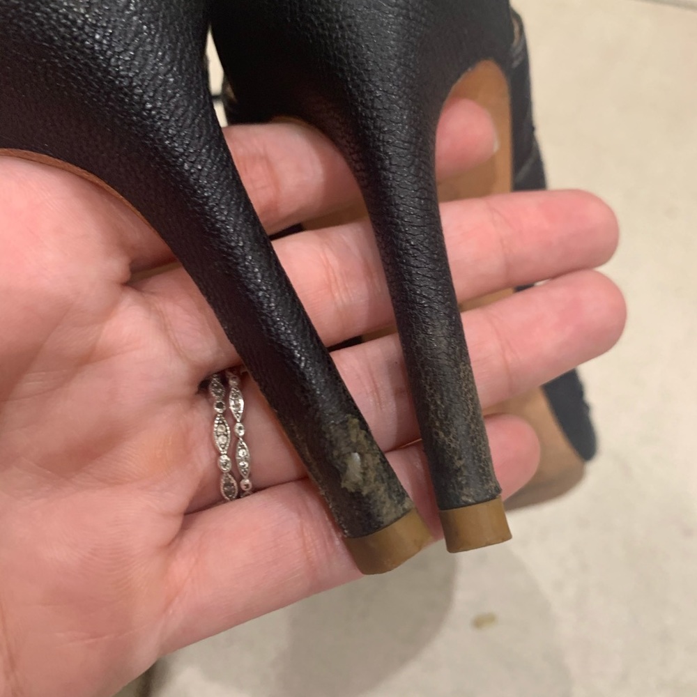 Joie black lace up sexy comfy heels - Picture 8 of 10